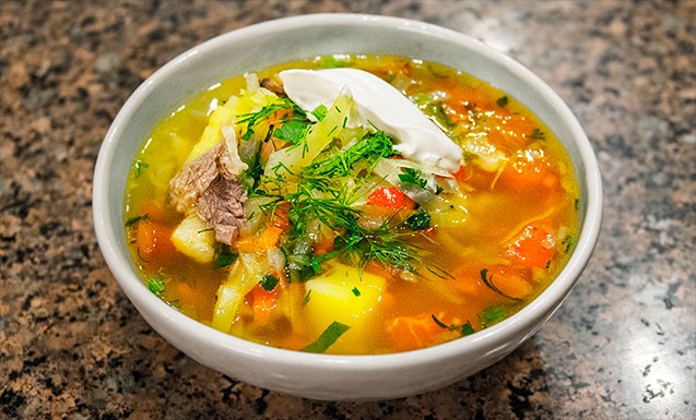 Щи с мясом